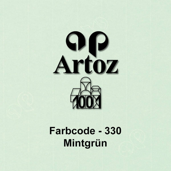 ARTOZ 100x Briefumschläge DIN C6 Mint (Grün) - 16,2 x 11,4 cm - haftklebend - gerippte Kuverts ohne