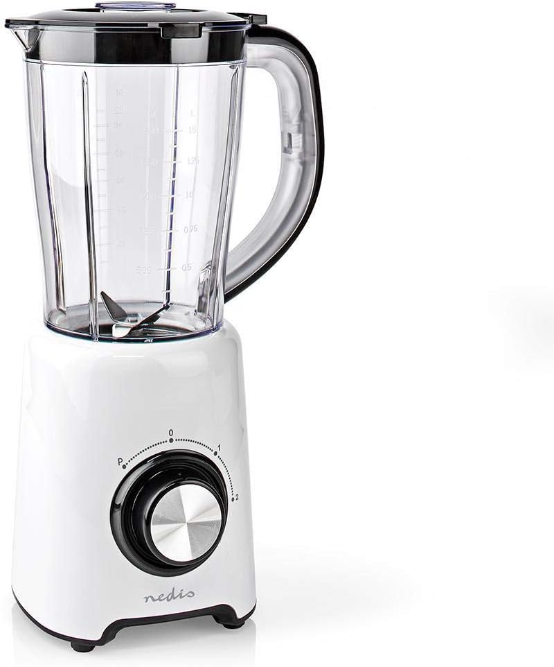 NEDIS Standmixer | 800 W | 1.5 l | Plastik | 2 Geschindigkeitsstufen | Schwarz/Weiss 0.88 m Schwarz/