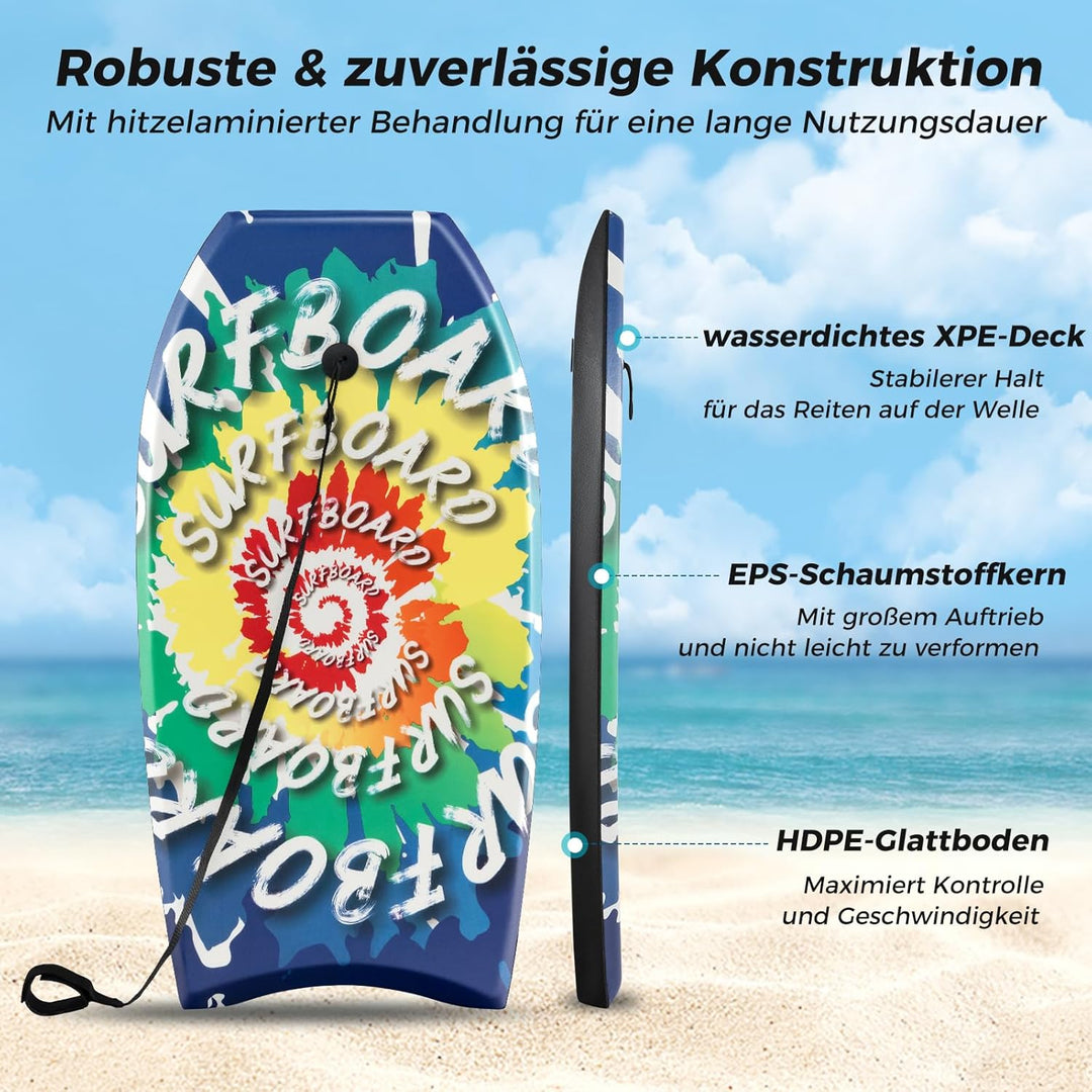 GOPLUS Bodyboard, Schwimmbrett Schwimmboard leicht tragbar für Strand, Meer, Surfboard, Sup-Board mi