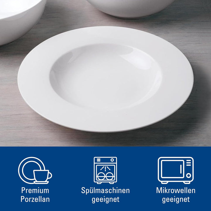 Villeroy &amp; Boch - Royal Suppenteller, tiefer Speiseteller aus brilliantem Premium Bone Porzellan, we