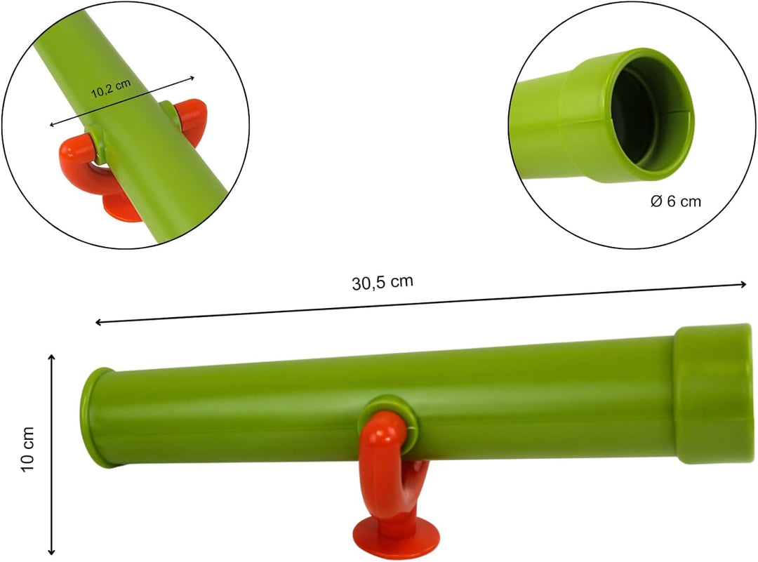 Fernrohr Teleskop für Spielanlagen APFELGRÜN ca. Ø 60 x 310 mm lang
