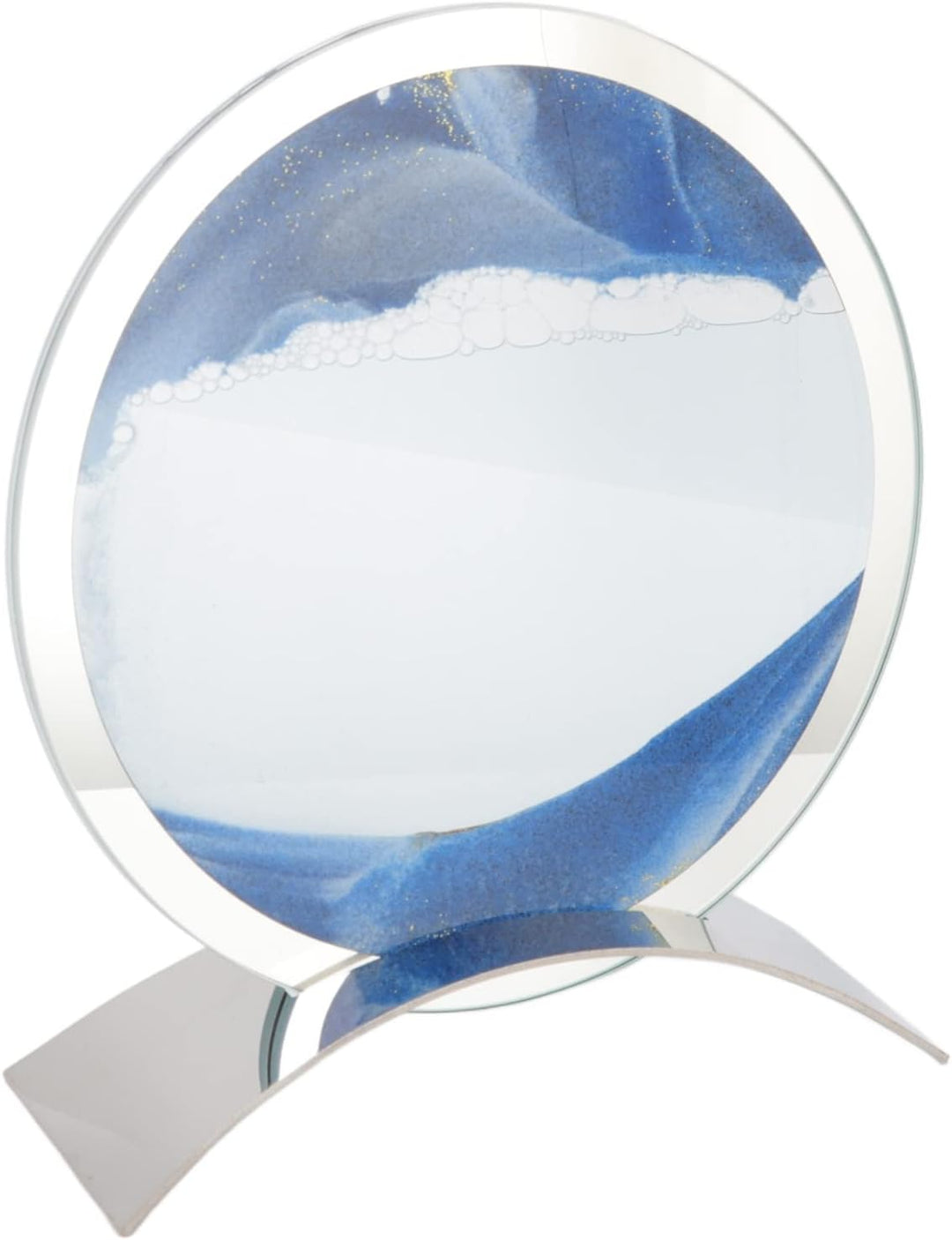 AUNMAS Moving Sand Art Picture Sandscapes, Round Moving Sand Art Frame Sand Art Liquid Motion Stress