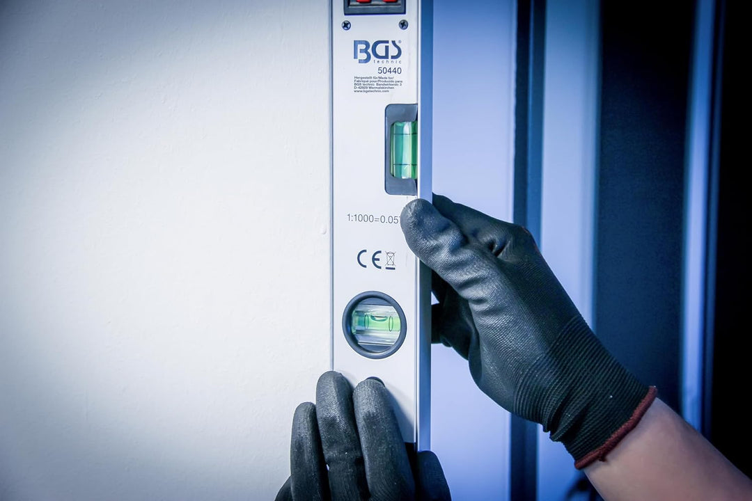 BGS 50440 | Digitaler LCD-Winkelmesser mit Wasserwaage | 450 mm | Winkelschmiege mit Feststellfunkti