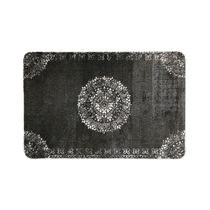 deco-mat Fussmatte Orient (50 x 70 cm, Schwarz) - rutschfeste und waschbare Fussmatte für aussen/inn