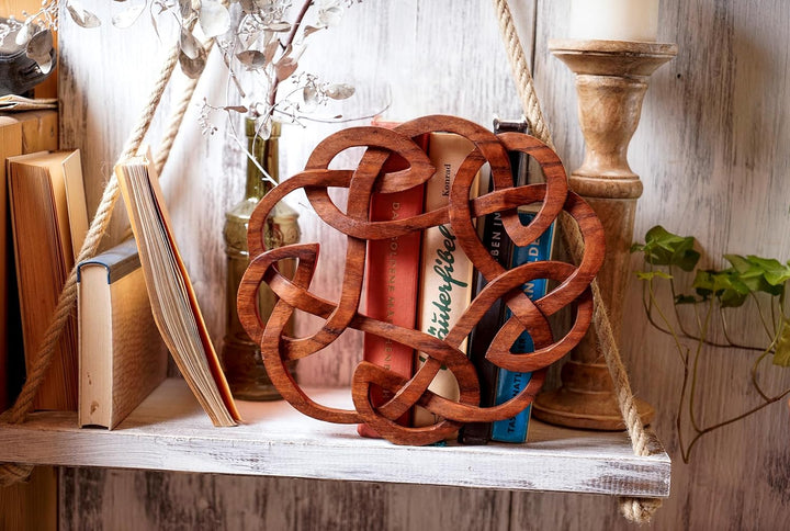 Windalf Handgearbeitetes Keltisches Wand-Ornament ROHANNY Ø 27 cm Skandinavischer Dekor Glück & Harm