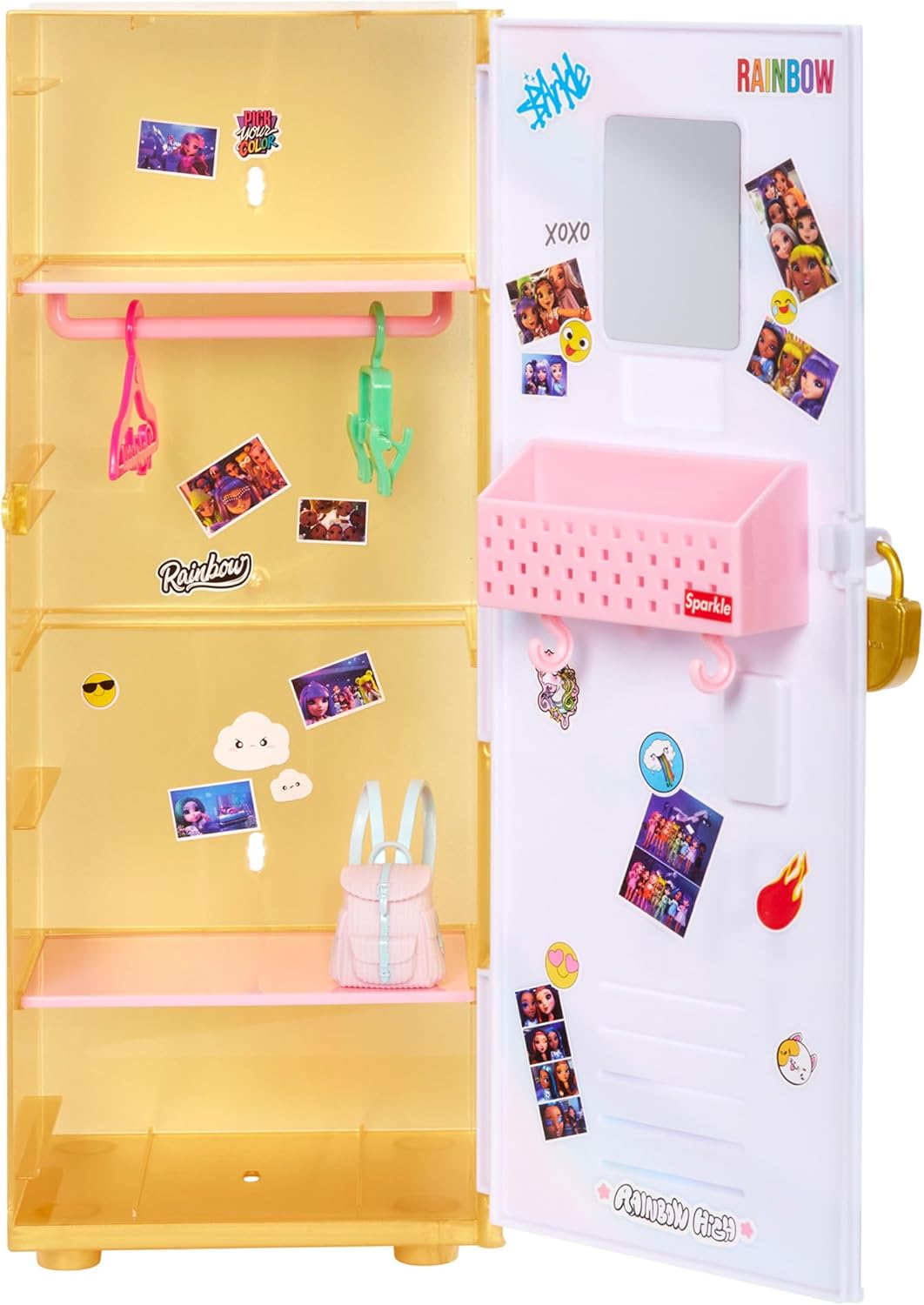 Rainbow High Design & Style Schliessfach Spielset – Mit Regalen, Kleiderbügeln, Accessoires und Aufk