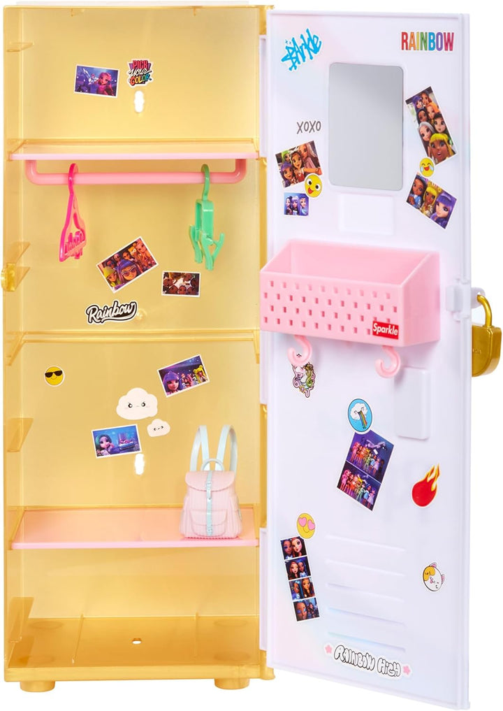 Rainbow High Design & Style Schliessfach Spielset – Mit Regalen, Kleiderbügeln, Accessoires und Aufk