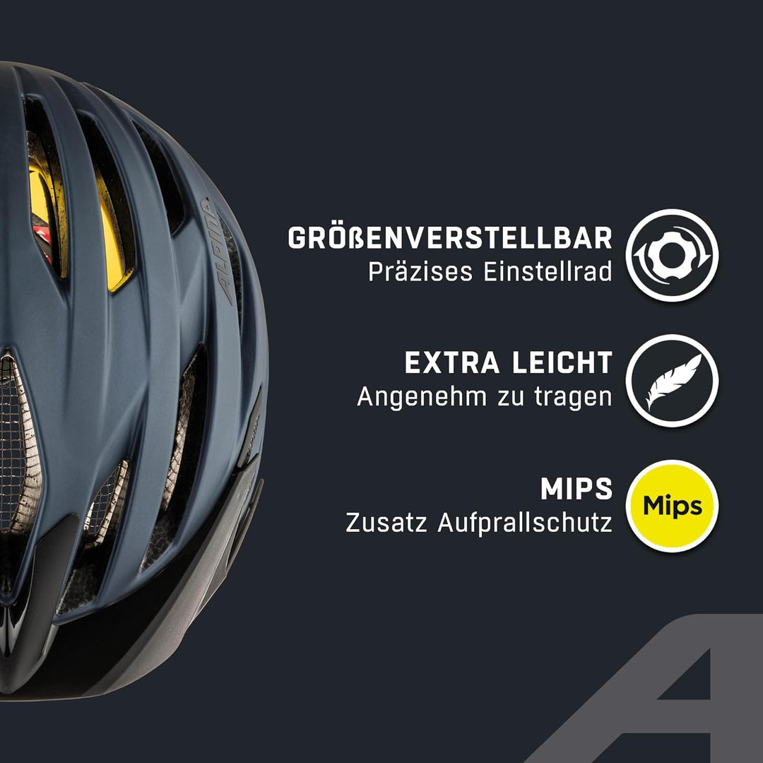 ALPINA DELFT MIPS - Sicherer, Leichter & Individuell Anpassbarer MIPS Fahrradhelm Mit Fliegennetz Fü