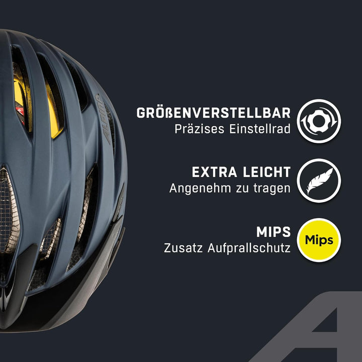 ALPINA DELFT MIPS - Sicherer, Leichter & Individuell Anpassbarer MIPS Fahrradhelm Mit Fliegennetz Fü