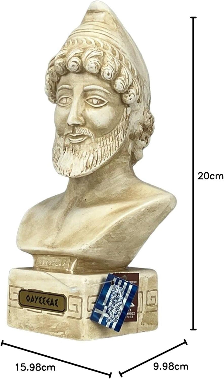 Odysseus Griechischer König von Ithaca Büste Trojan Kriegshelden Steinguss Statue Skulptur