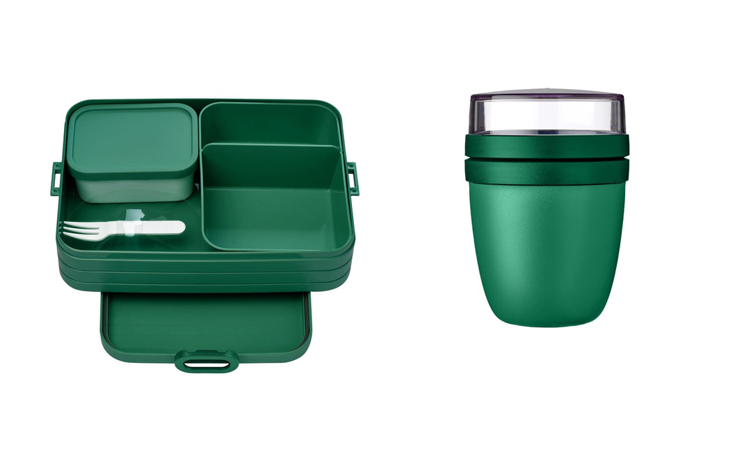 Mepal Brotdose Lunch to go Set - inkl. Lunchpot - Brotdose Large mit Bento Box - Lunchbox für kleine