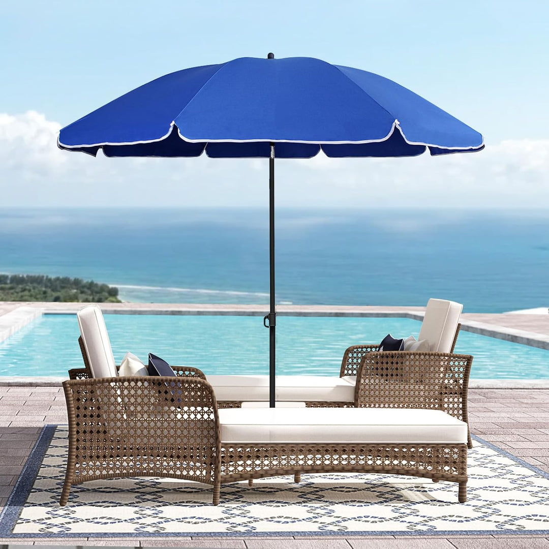 Sekey Sonnenschirm 160 cm mit Schutzhülle, Sonnenschirm Strand mit Neigungswinkel und Höhe verstellb