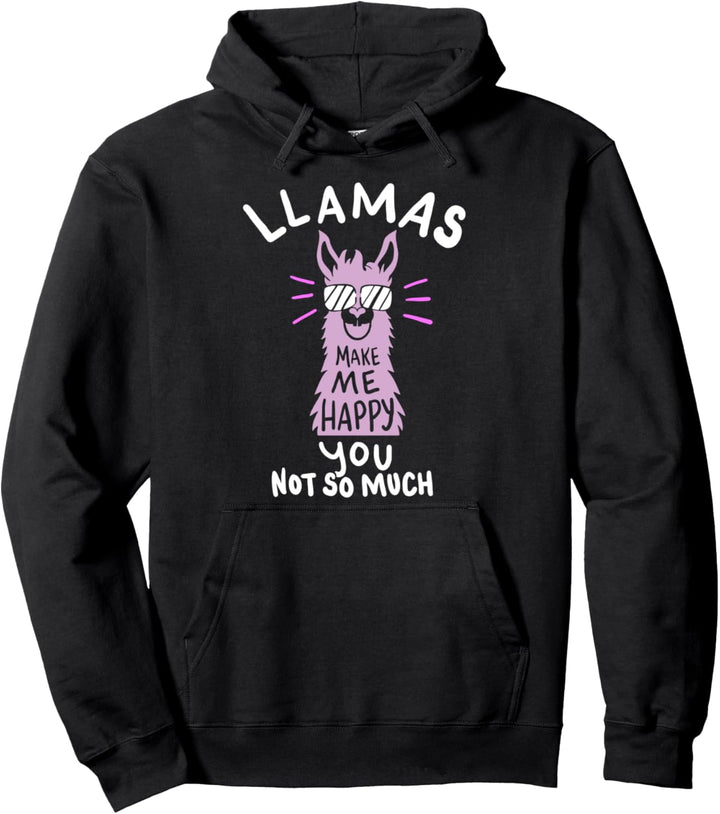 Lamas machen mich glücklich Pullover Hoodie