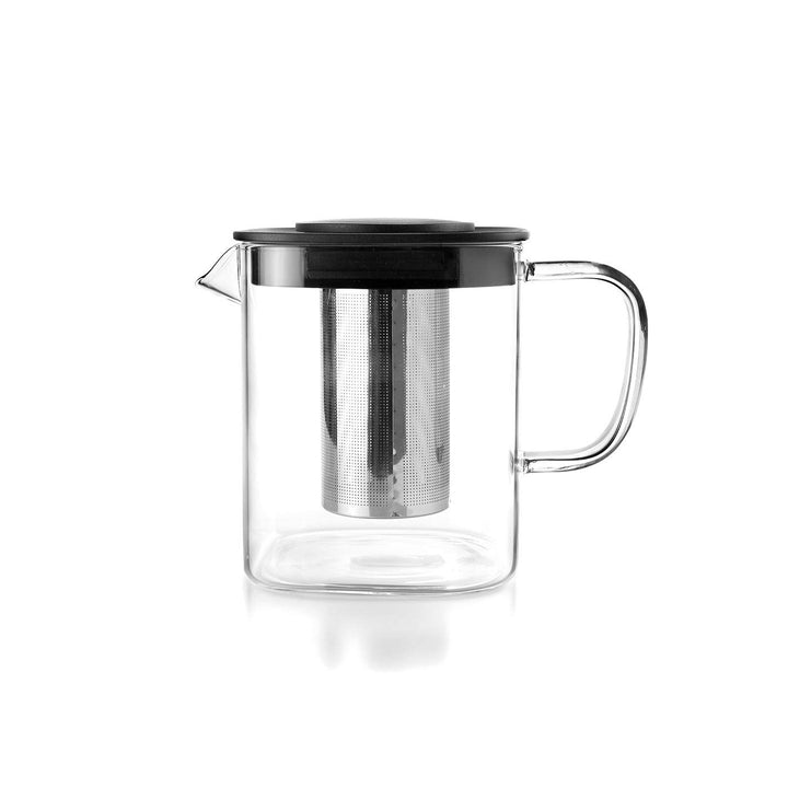 IBILI - Kocher mit Filter Square, 1 Liter, Borosilikatglas und Edelstahl 18/10 1 litro, 1 litro