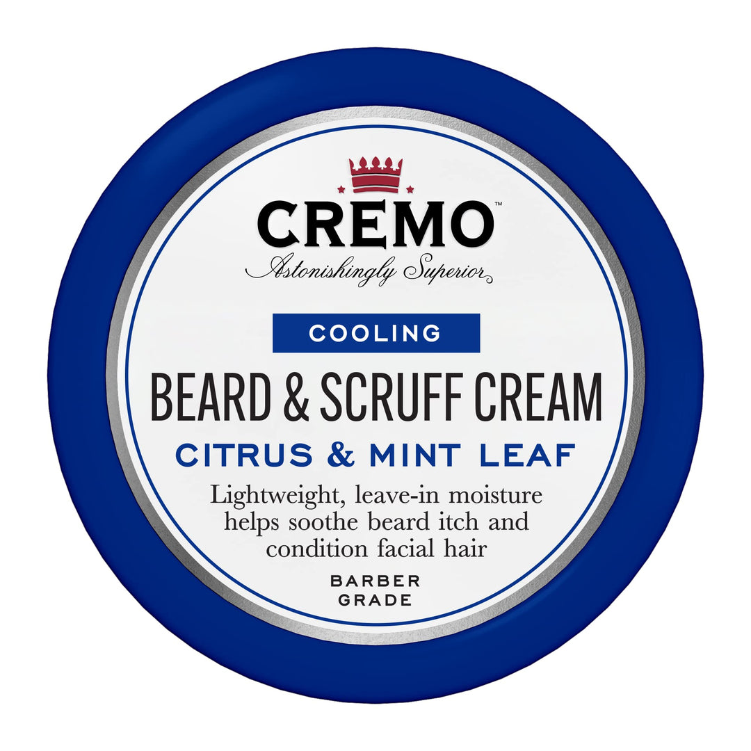 CREMO - Cooling Beard & Scruff Cream For Men | Lightweight Refreshing Beard Cream | 113g, Beard & Sc