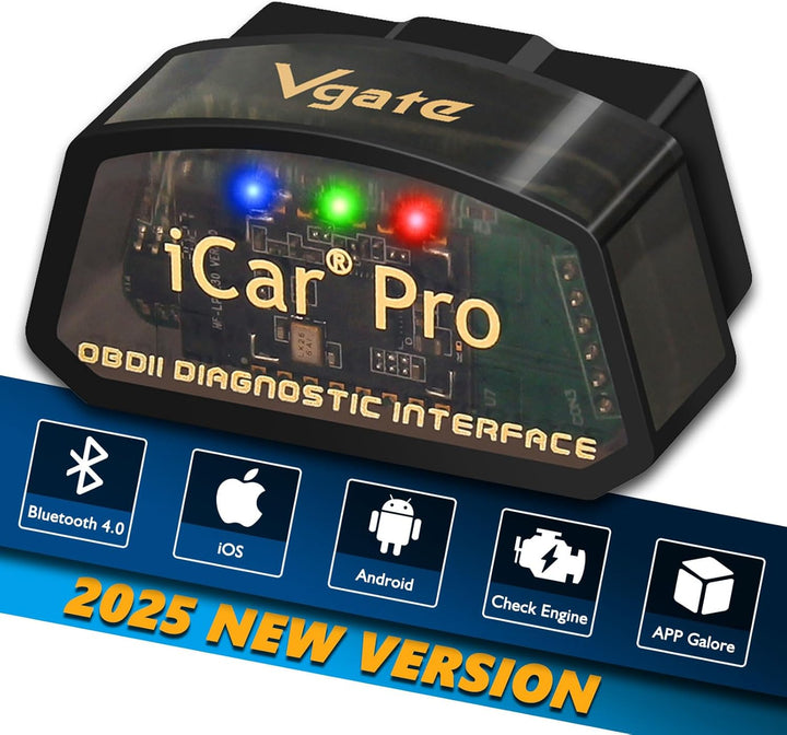 Vgate iCar Pro Bluetooth 4.0 OBD2 Codeleser OBDII Fehlerdiagnosegerät Kompatibel Auto Adapter Motork
