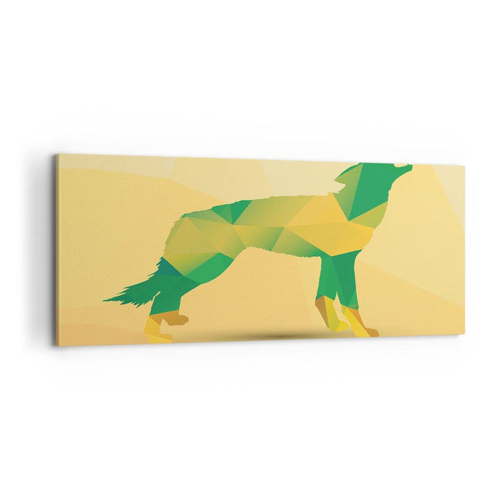 Panorama Bilder auf Leinwand 100x40cm Leinwandbild Wolf modern Grafik Gross Wanddeko Bild Schlafzimm