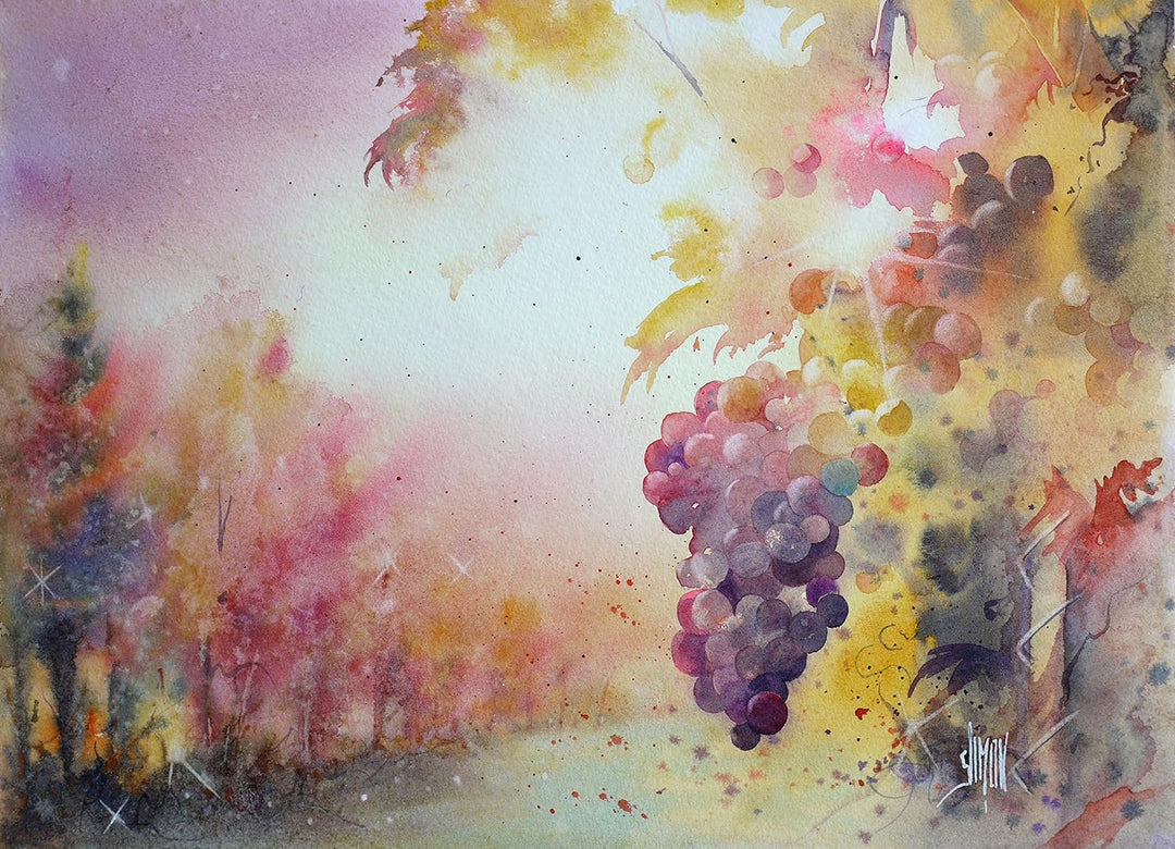 Clairefontaine 975952C - Aquarellblock Fontaine DIN A3 29,7x42cm, mit 12 Bogen 300g Torchon/Rau, zwe