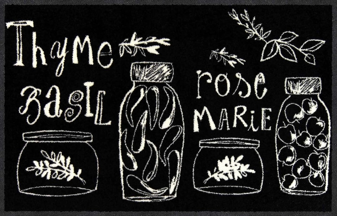 Salonloewe Rosina Wachtmeister Fussmatte Thyme and Rose 045x070 cm Fussabtreter Sauberlaufmatte drau