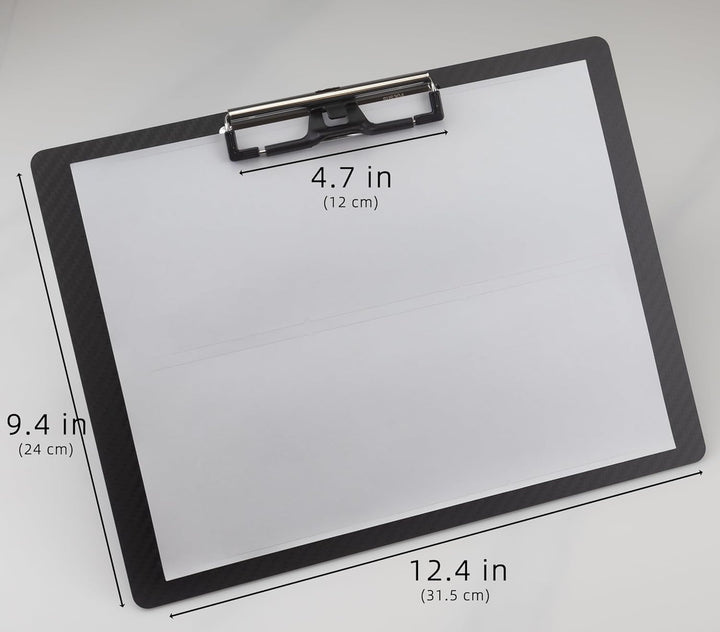 Echtes 3K-Kohlefaser-Klemmbrett, Ultraleicht,Robust und tragbar,1.5 mm Dicke, schwarz, geeignet für