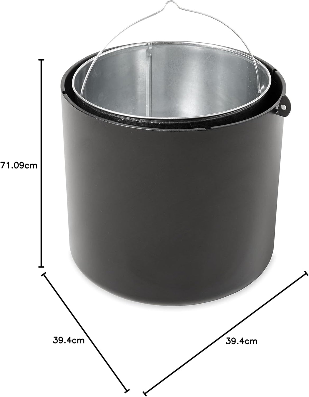 Rubbermaid Commercial Products FG9W3300BLA Infinity Genie Standaschenbecher, Schwarz