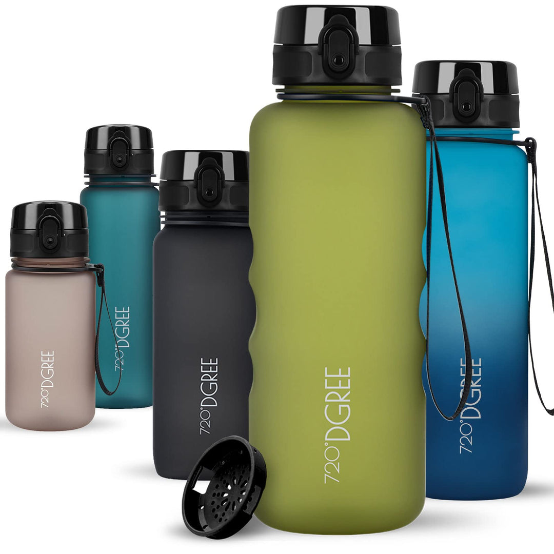 720°DGREE Trinkflasche 1,5 Liter uberBottle SoftTouch +Ziel - BPA-frei - XL Wasserflasche für Fitnes