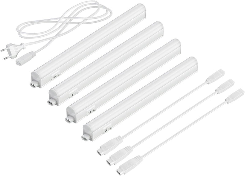 parlat LED Unterbau-Leuchten Rigel, je 31,3cm, 40cm Kabel, je 397lm, warm-weiss, 4er Set