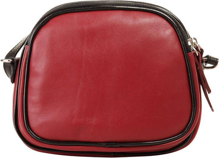 Umhängetasche Echt Leder Damen Made in Italy | kleine Abendtasche | elegante Partytasche mit 3 Fäche