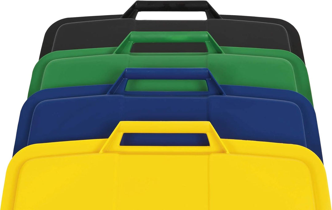 Durable Durabin Abfalleimer / Wertstofftonne 90 Liter, mit Tragegriffen, schwarz, 1800474221, schwar
