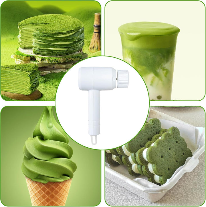 Elektrischer Matcha Schneebesen Wiederaufladbar, Matcha Quirl mit 3 Geschwindigkeiten, Tragbarer Mat