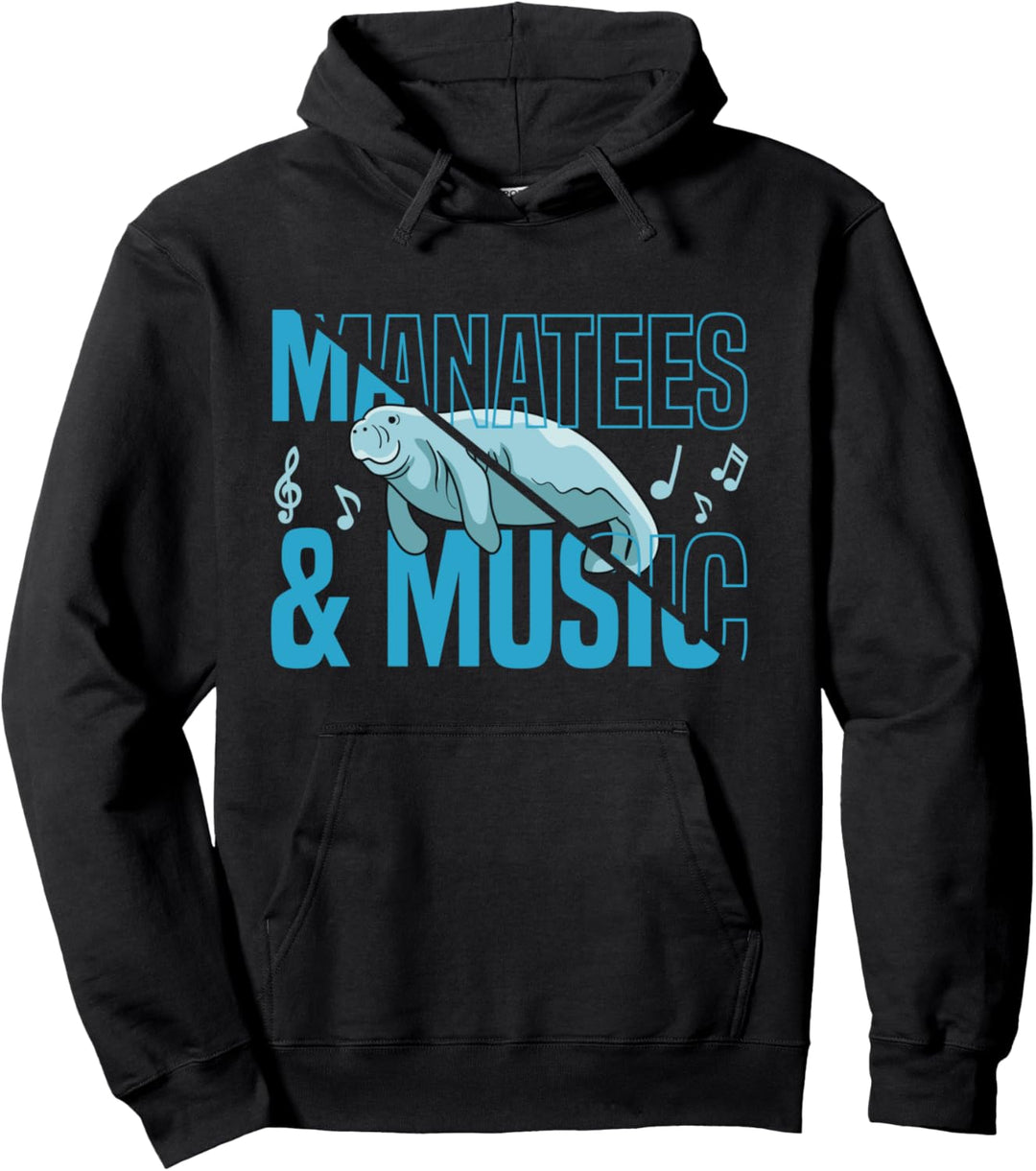 Seekühe und Musiknoten Musiker Niedliche Seekuh Pullover Hoodie
