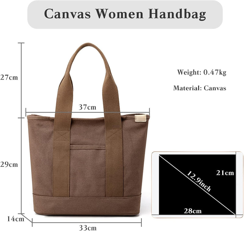 CORIOS Damen Henkeltaschen Canvas Tragetasche Grosse Kapazität Handtasche Multifunktionale Schultert