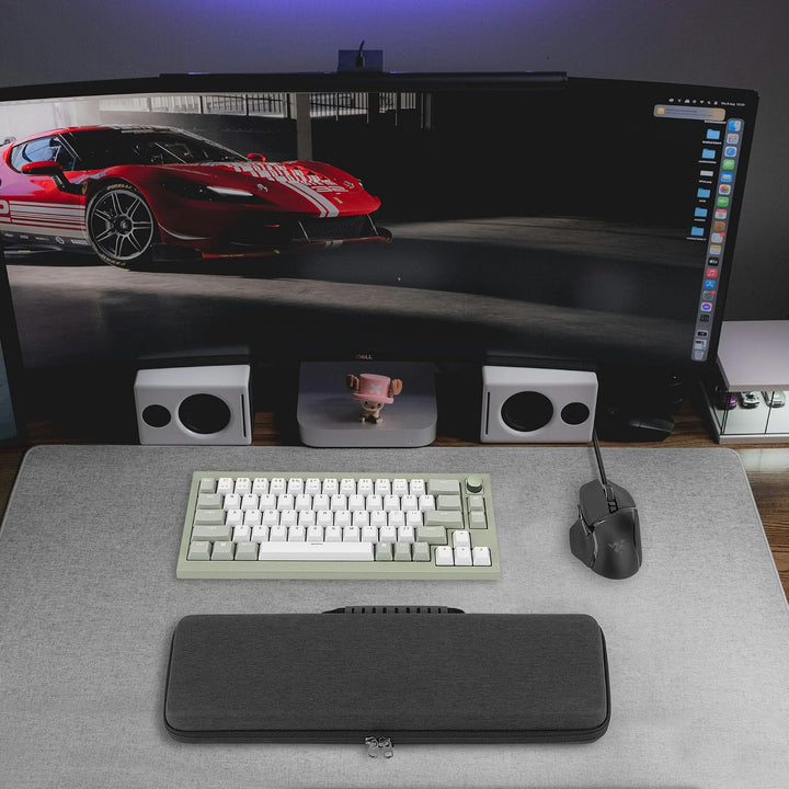 Geekria 65% Tastatur- und Maus-Kombinationstasche, Hartschalen-Reisetasche für 68 Tasten kompakte Ta