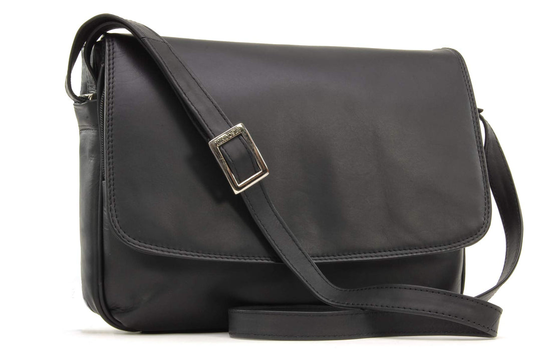 VISCONTI - Leder - Damenhandtasche/Organizertasche/Umhängetasche - CLAUDIA - (03190) M Schwarz, M Sc