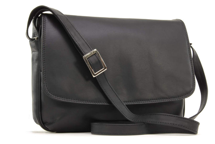 VISCONTI - Leder - Damenhandtasche/Organizertasche/Umhängetasche - CLAUDIA - (03190) M Schwarz, M Sc