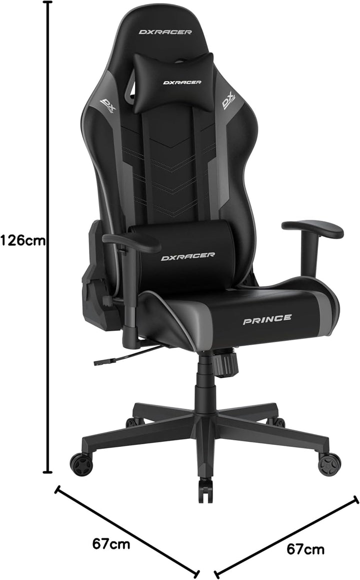 Robas Lund DXRacer Prince L PF132 Gaming-/ Büro-/ Schreibtischstuhl, mit Wippfunktion Gaming Stuhl H