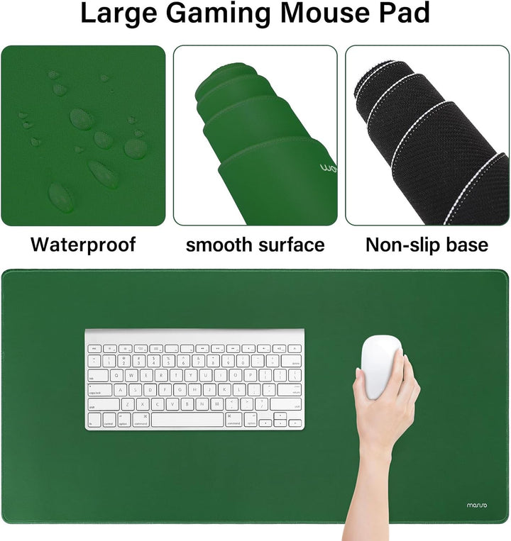 MOSISO Schreibunterlage Matte Tastatur Mauspad Set, 4-in-1 Ergonomisches Mousepad&Tastatur Handgelen