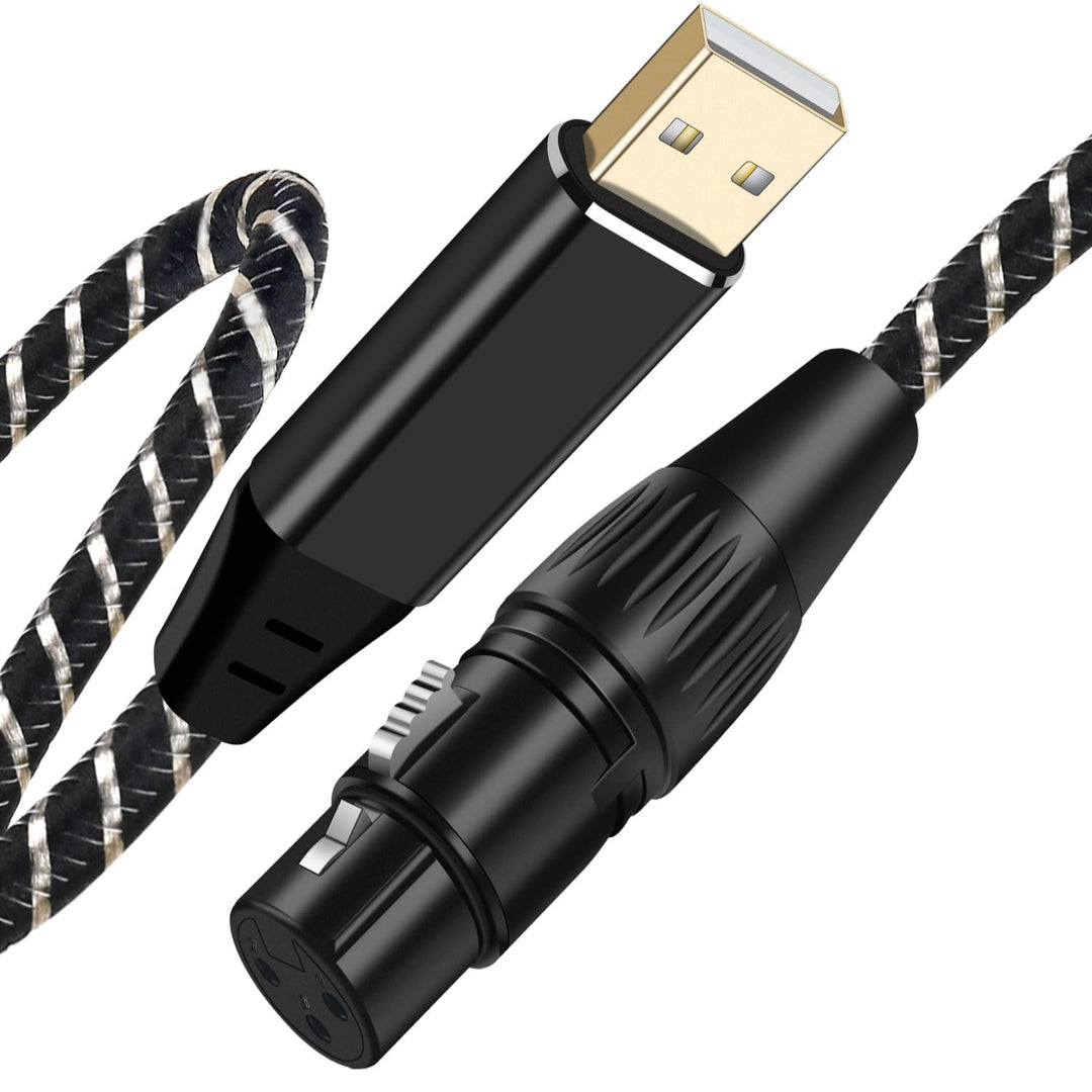 USB-Mikrofonkabel 3m,XLR-auf-USB-Kabel,USB-Stecker auf XLR-Buchse,Mikrofon-Verbindungskabel-Adapter
