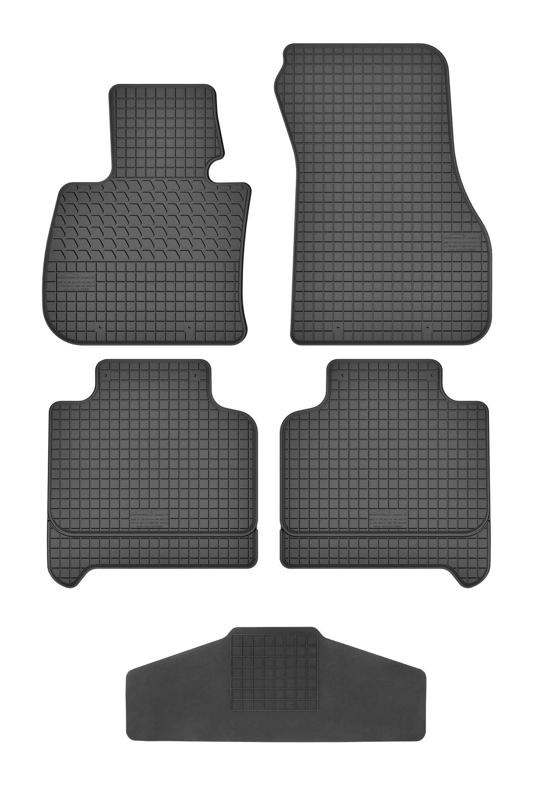 Fussmatten Vorne und Hinten 4er Set für BMW 2er F45 Active Tourer seit 2014 Gummi Gummimatten Vorne,
