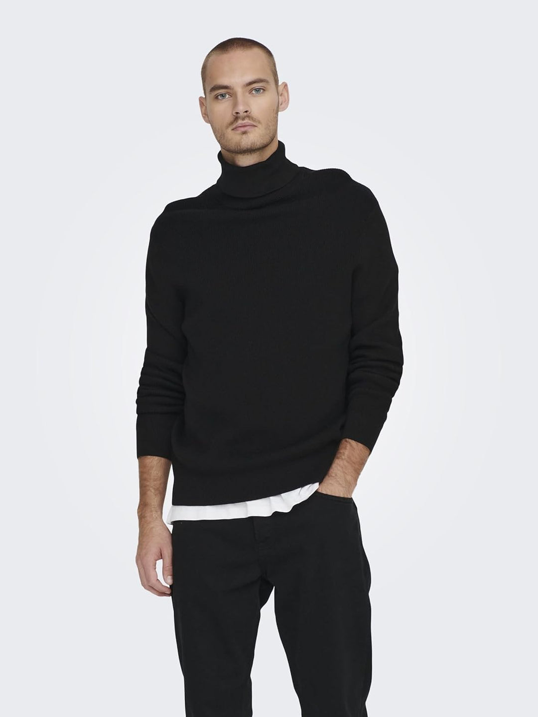 ONLY & SONS Male Strickpullover ONSPHIL Pullover XS Schwarz, XS Schwarz