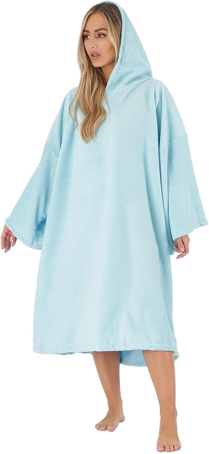 Brentfords Handtuch Poncho Erwachsene Kapuze Gross Bad Schwimmen Surf Poncho Mikrofaser Wechsel für
