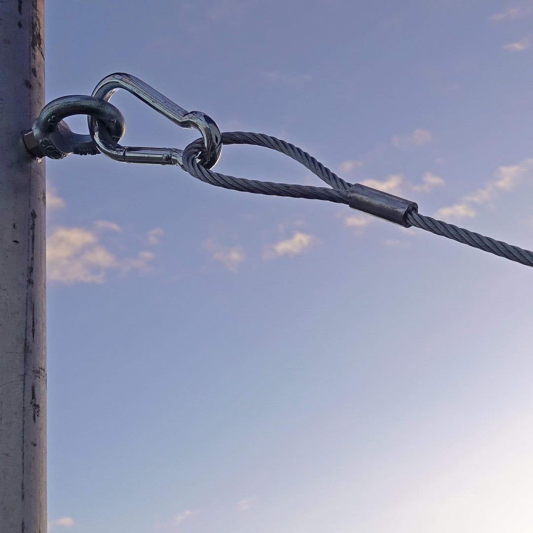 Drahtseile24 Stahlseil mit Haken, Drahtseil mit Haken und Öse – Aufhängeseil, Seilaufhängung | Ø4mm