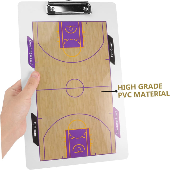 Garneck Doppelseitiges Basketball Taktikboard Aus Robustem PVC Basketball Strategie Board Mit Front