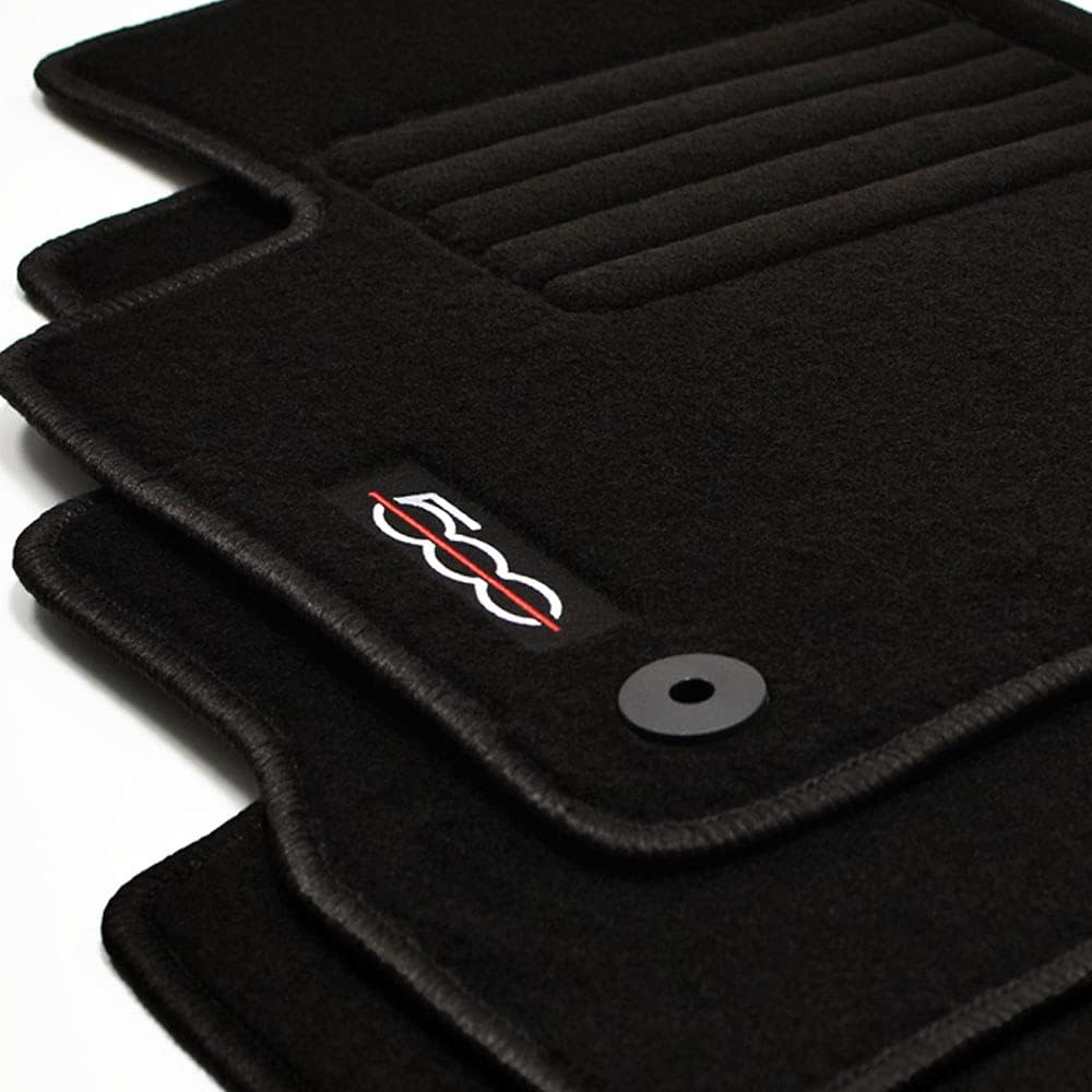 Velours Edition Fussmatten geeignet für FIAT 500E + FIAT 500E Cabrio Elektro ab Bj.2020 sw