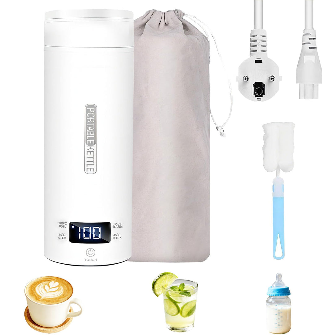 Herbst Reisewasserkocher Klein 500ML Tragbarer Reise Wasserkocher mit Temperatureinstellung Automati