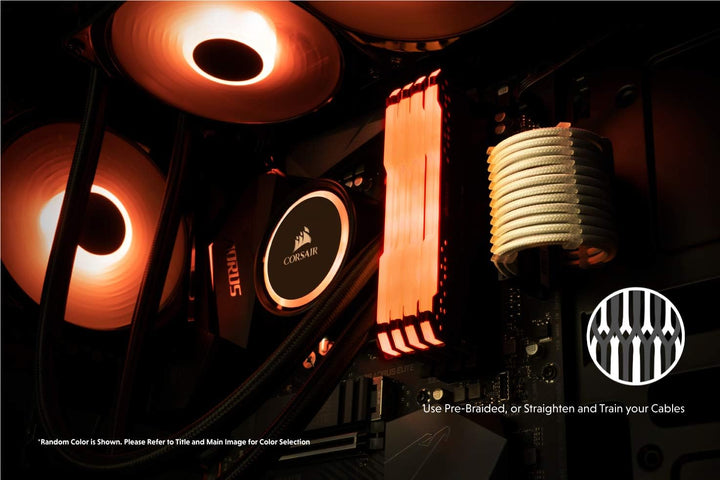 LINKUP - 30cm Superweiche und Flexible Netzteilkabel mit Verlängerungshülsen Custom Mod GPU PC Geflo