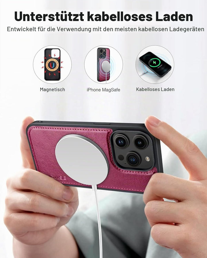 OCASE Hülle iPhone 14 Pro Max [Abnehmbare magnetische Hülle] [Kabelloses Laden] [Displayschutz] [Kar