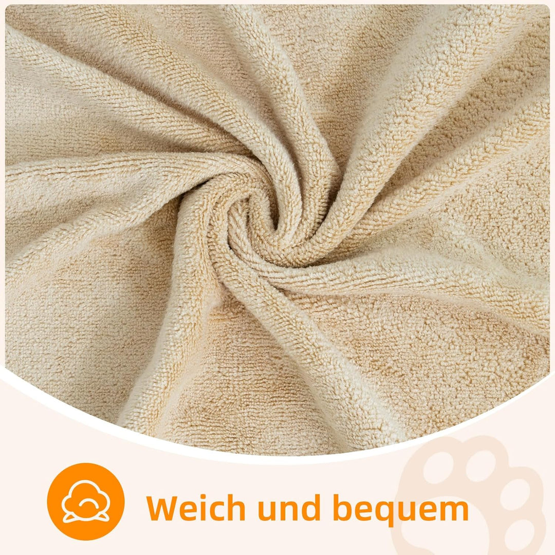 2er Set Hunde Handtuch extra saugfähig, Hundehandtücher aus Mikrofaser, Weich, Langlebig und Schnell