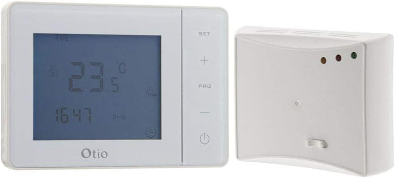 Thermostat programmable sans fil blanc