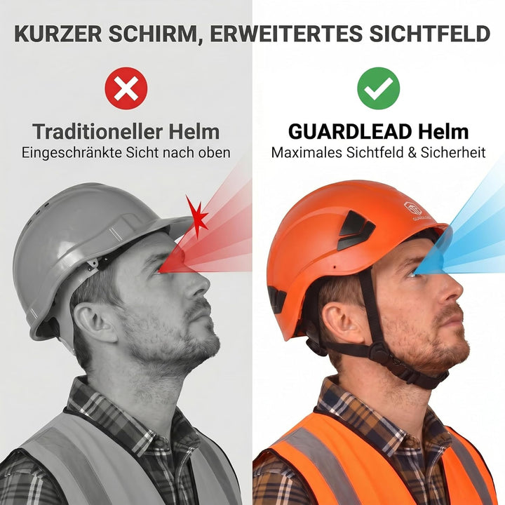 ABS-Sicherheitshelm, Arbeitshelm Schutzhelm, mit Belüftungslöchern und verstellbarem Kopfband, EN 39